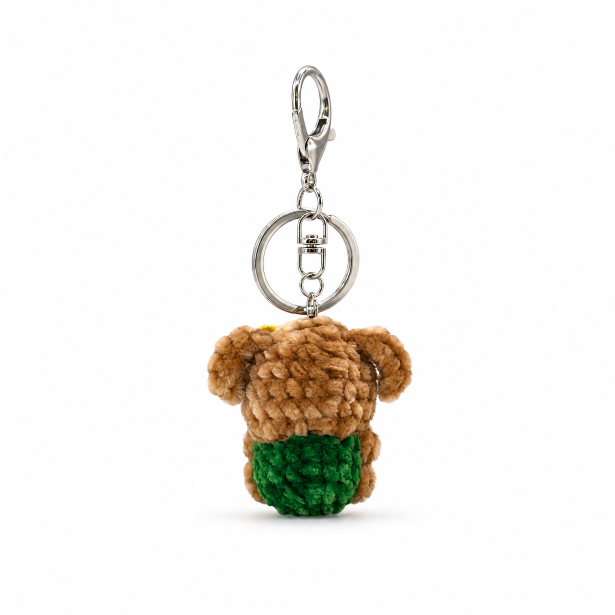 Chenille Dog Crochet Keychain Bag Charm