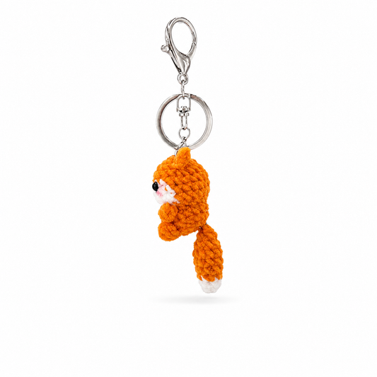 Gummy Fox Crochet Keychain Bag Charm