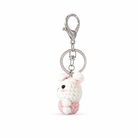 Gummy Bunny Crochet Keychain Bag Charm