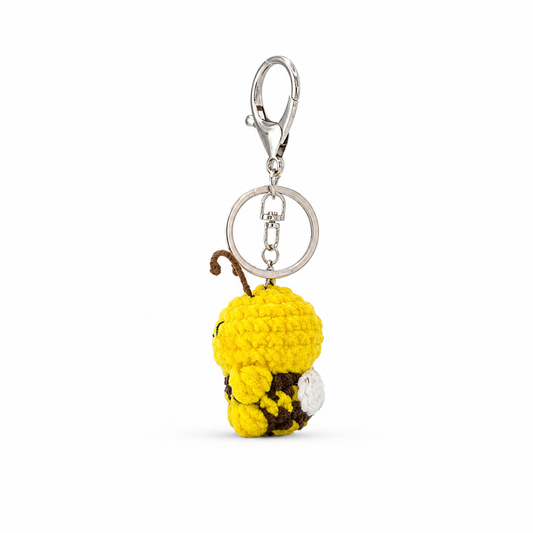 Gummy Bee Crochet Keychain Bag Charm