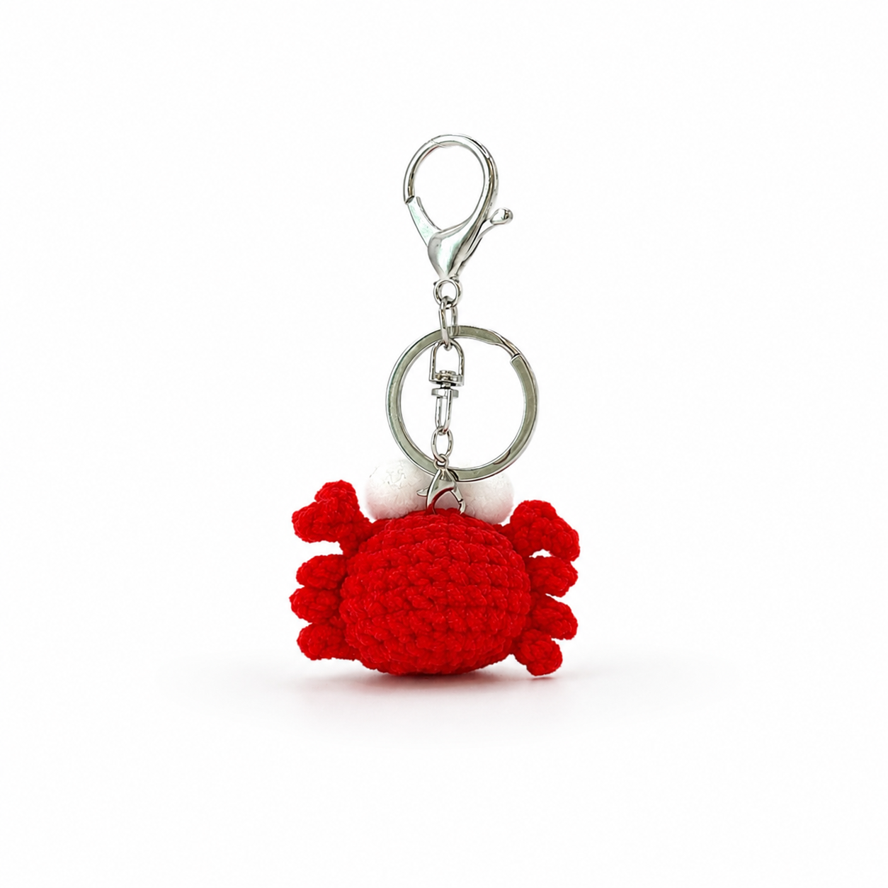 Crab Crochet Keychain Bag Charm