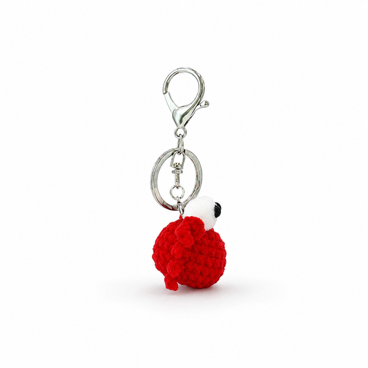 Crab Crochet Keychain Bag Charm