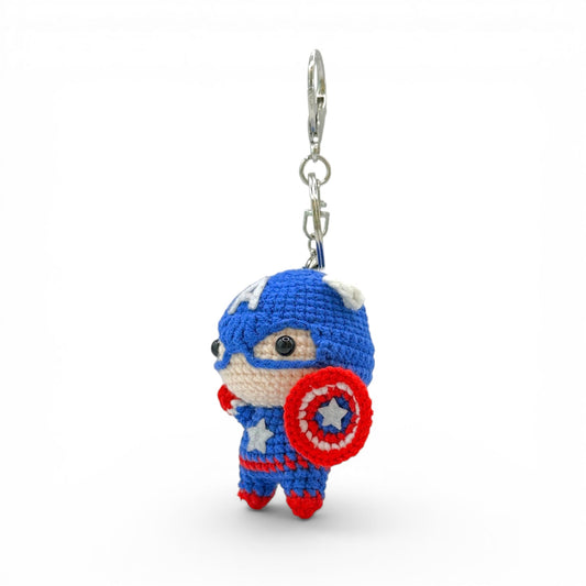 Marvel Star Caption American Crochet Keychain Bag Charm