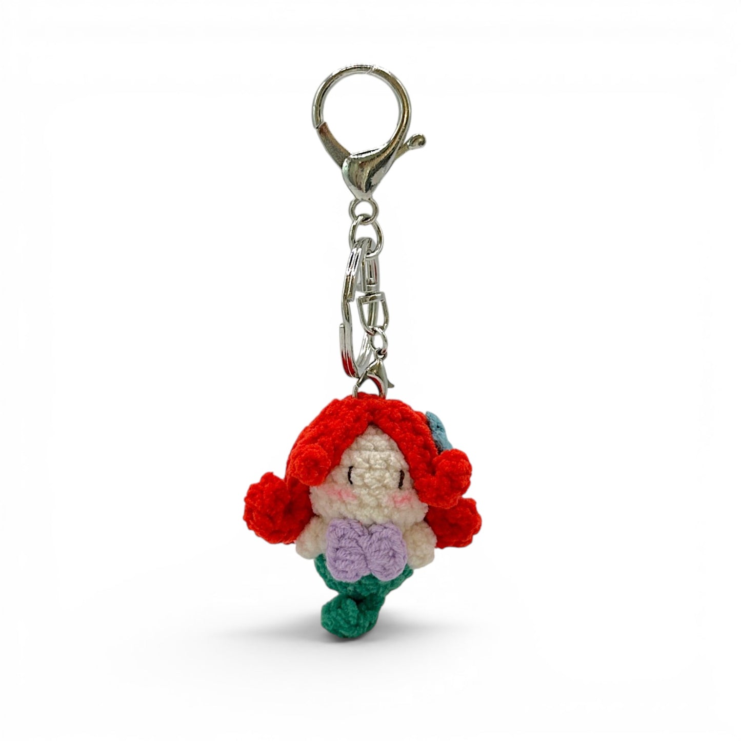 The Little Mermaid Crochet Keychain Bag Charm Gift for Girls