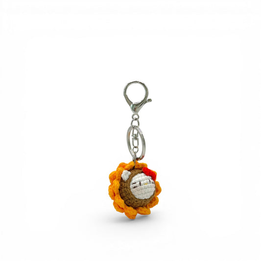 Sunflower Hello Kitty Crochet Keychain Bag Charm