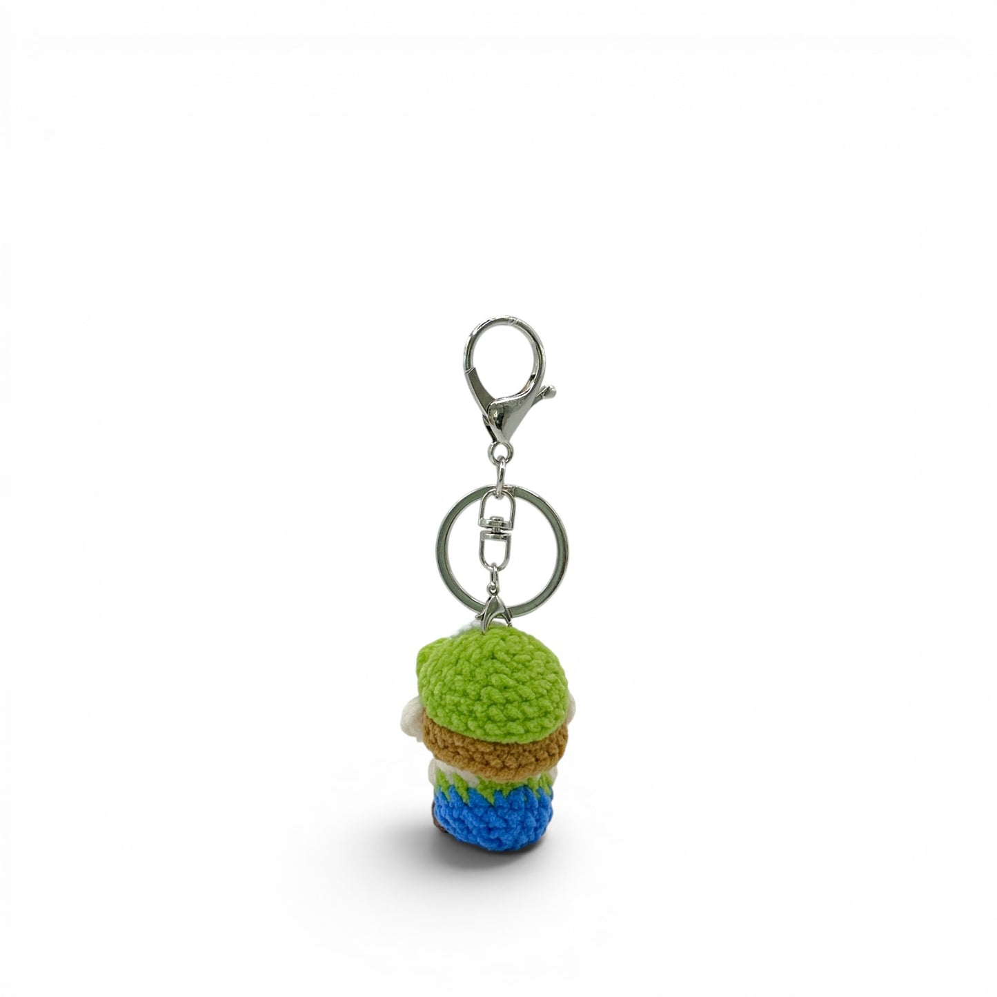 Mario and Luigi Crochet Keychain Bag Charm