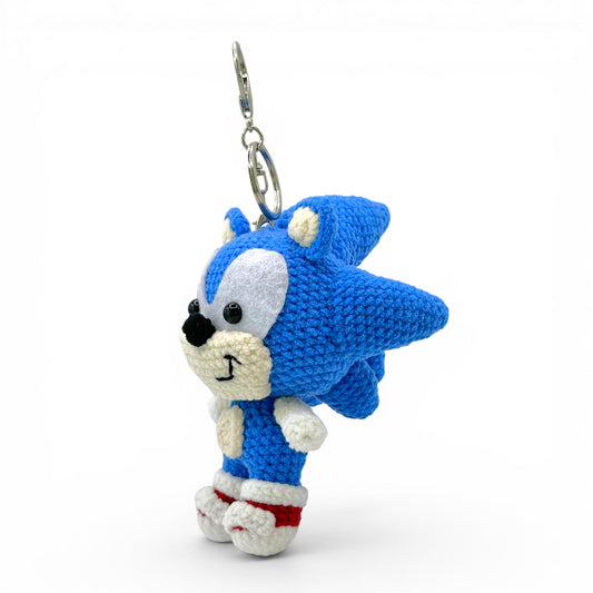 Sonic Crochet Keychain Bag Charm