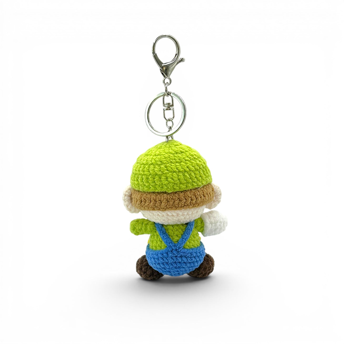 Mario and Luigi Crochet Keychain Bag Charm