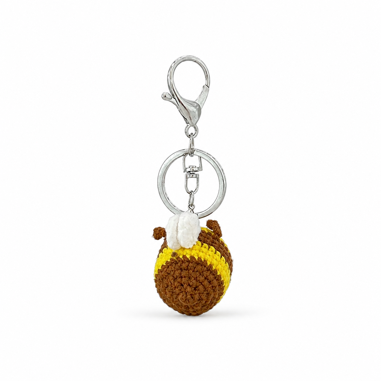 Bumble Bee Crochet Keychain Bag Charm