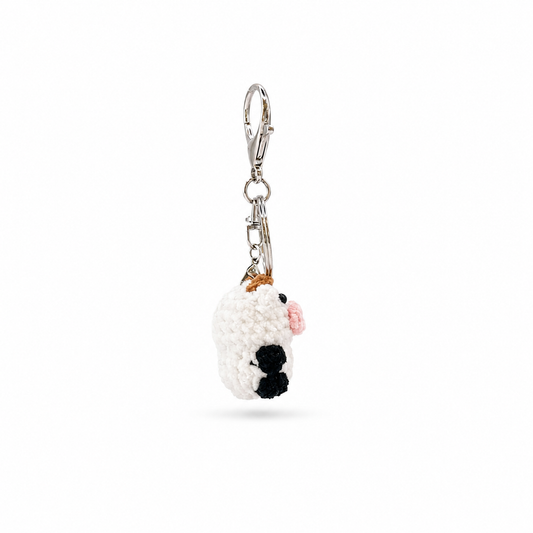 Gummy Cow Crochet Keychain Bag Charm