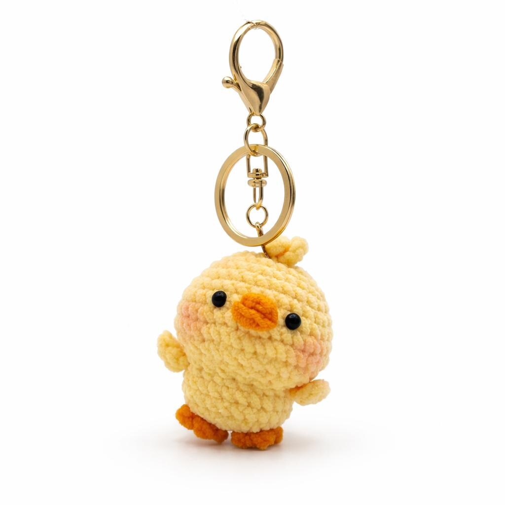 Chick Crochet Keychain Bag Charm