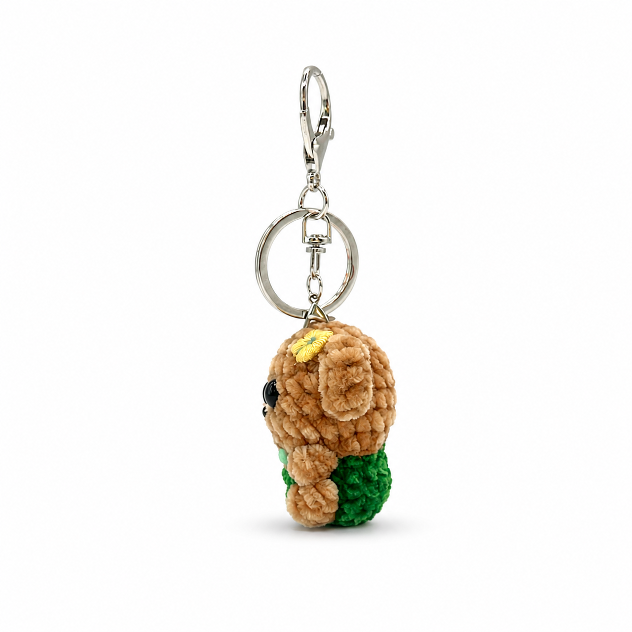 Chenille Dog Crochet Keychain Bag Charm