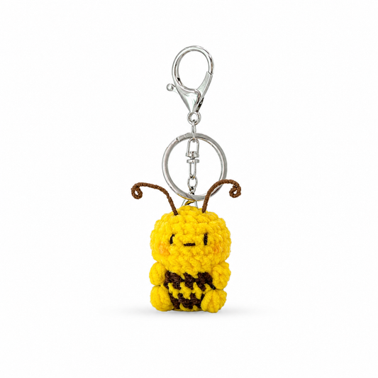 Gummy Bee Crochet Keychain Bag Charm