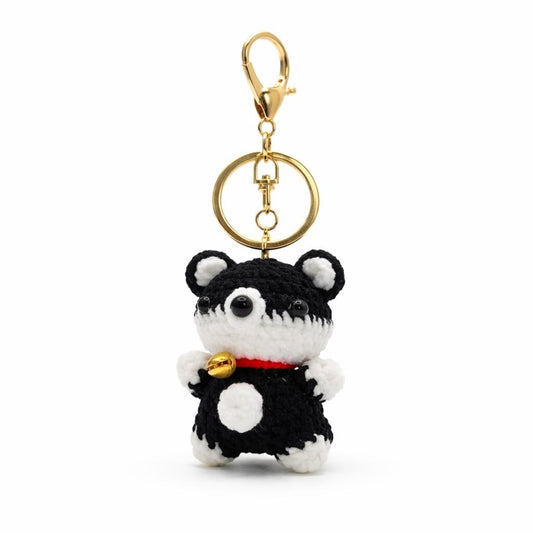 Bib Husky Dog Crochet Keychain Bag Charm