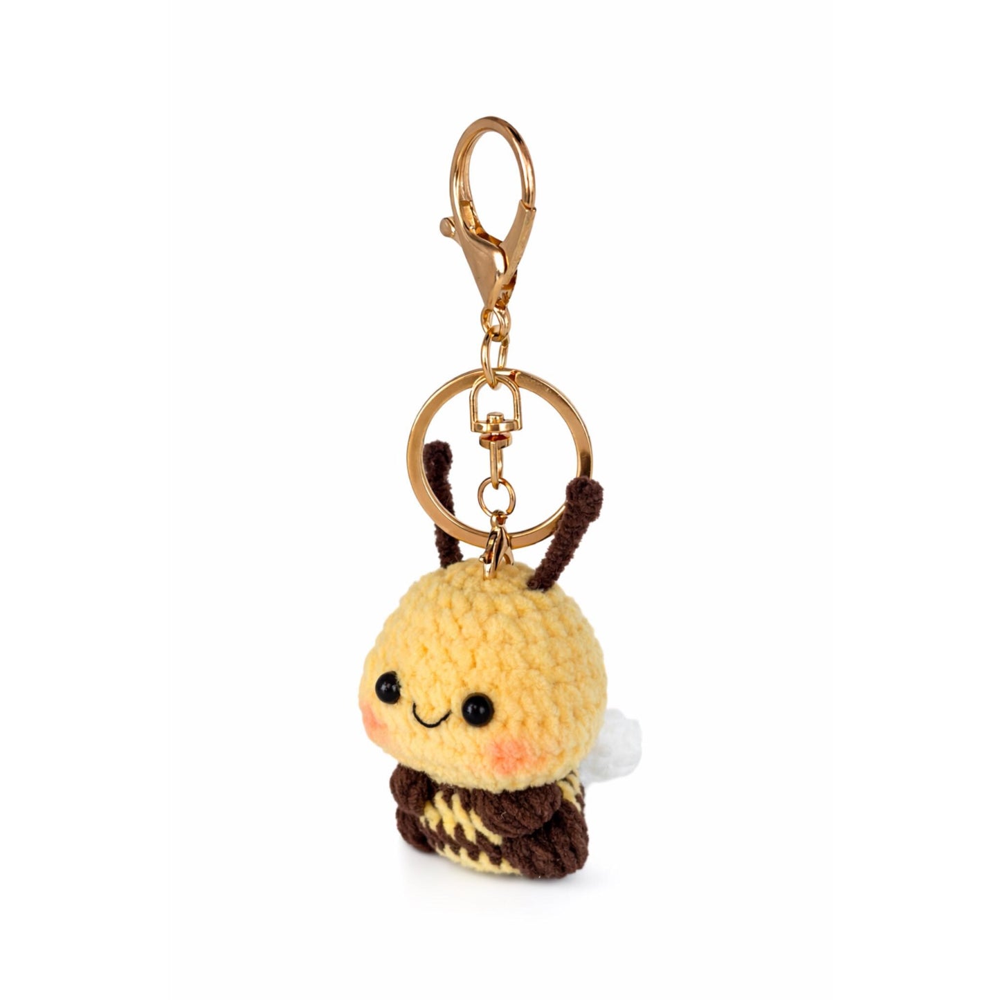 Bumble Bee Crochet Keychain Bag Charm