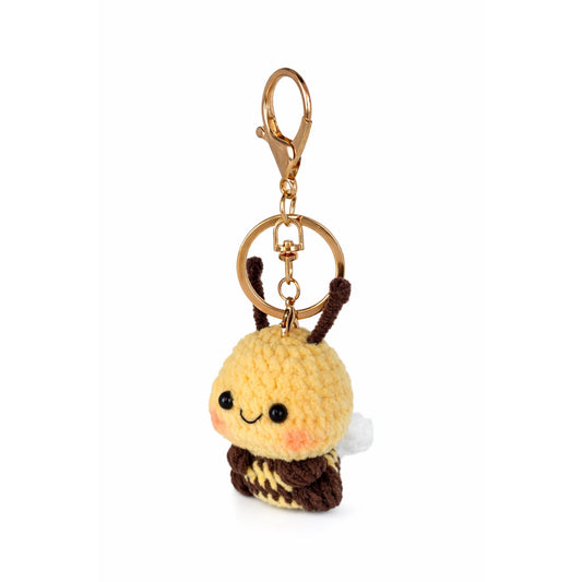 Bumble Bee Crochet Keychain Bag Charm