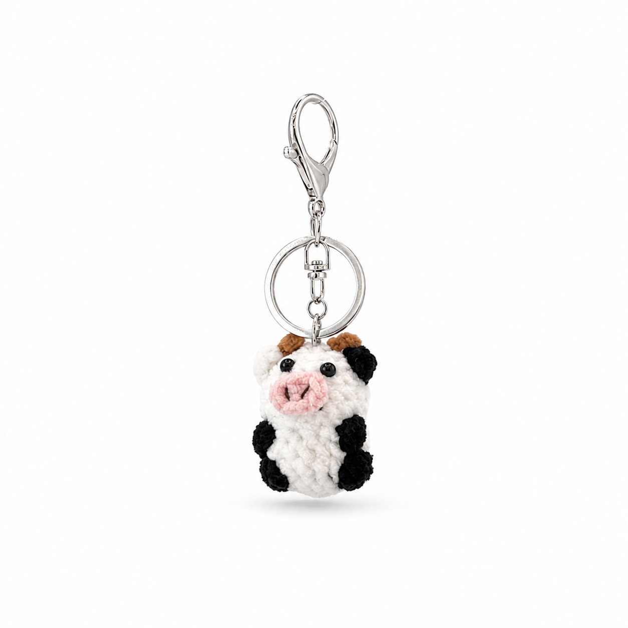 Gummy Cow Crochet Keychain Bag Charm