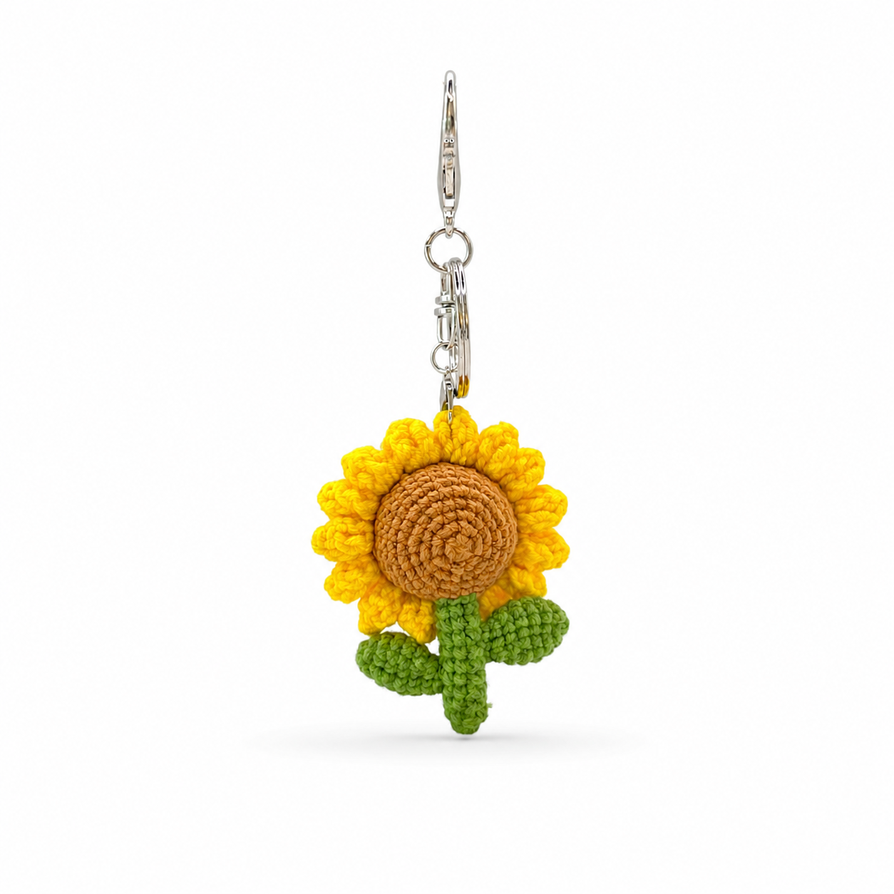 Sunflower Crochet Keychain Bag Charm