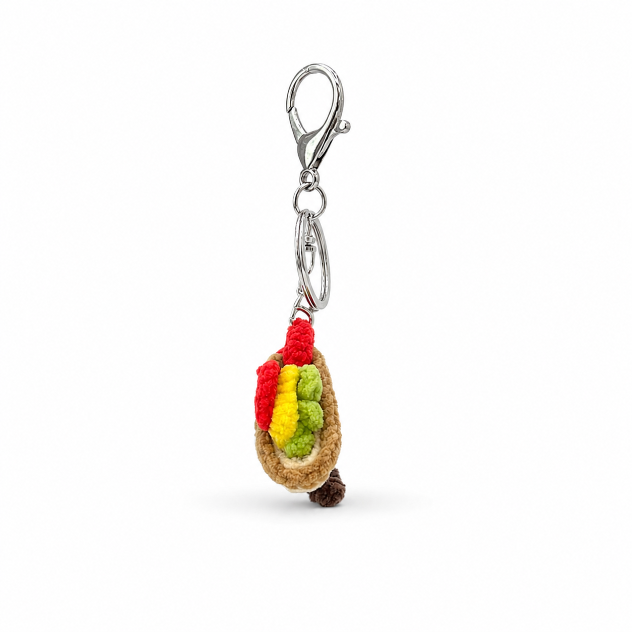 Sandwich Crochet Keychain Bag Charm