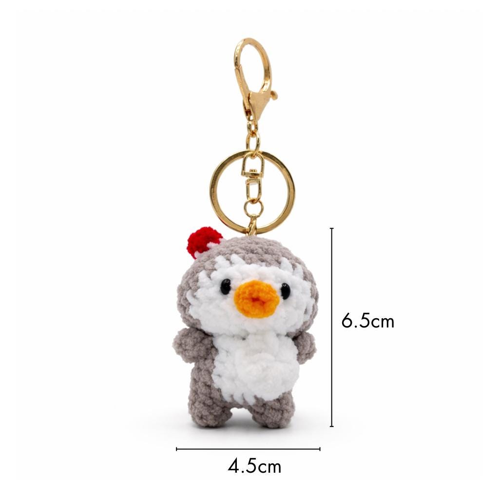 Bib Penguin Crochet Keychain Bag Charm