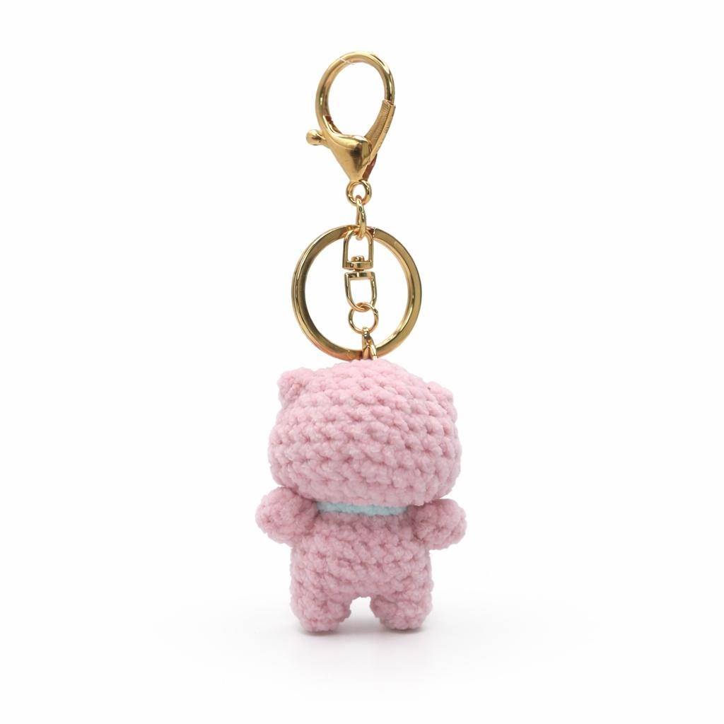 Bib Pig Crochet Keychain Bag Charm