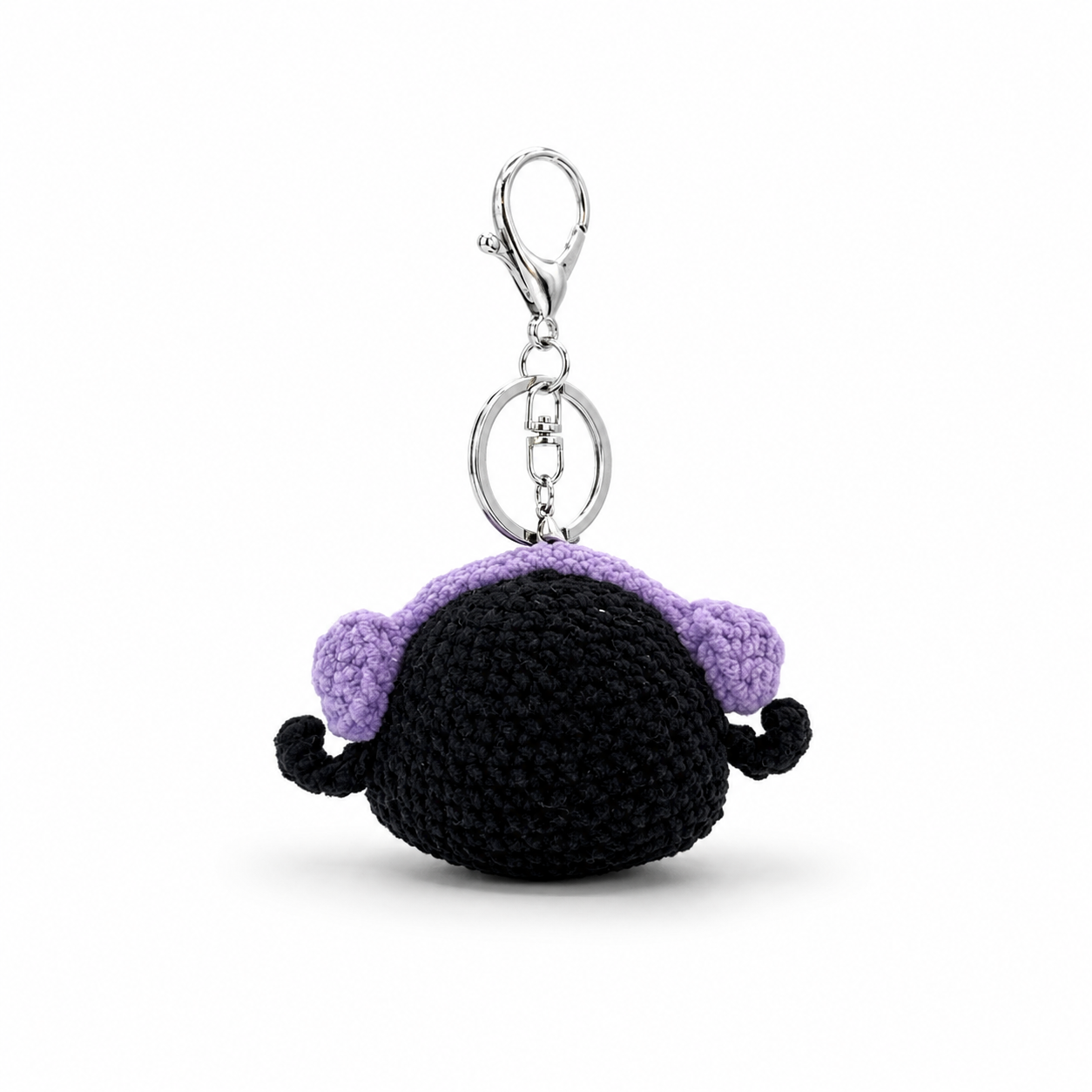 Headphone Penguin Crochet Keychain Bag Charm