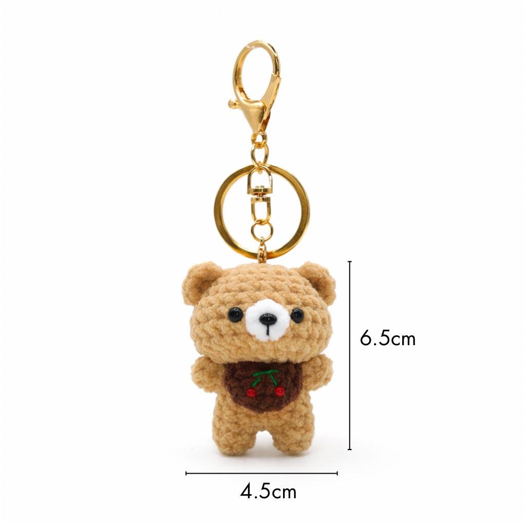 Bib Bear Crochet Keychain Bag Charm