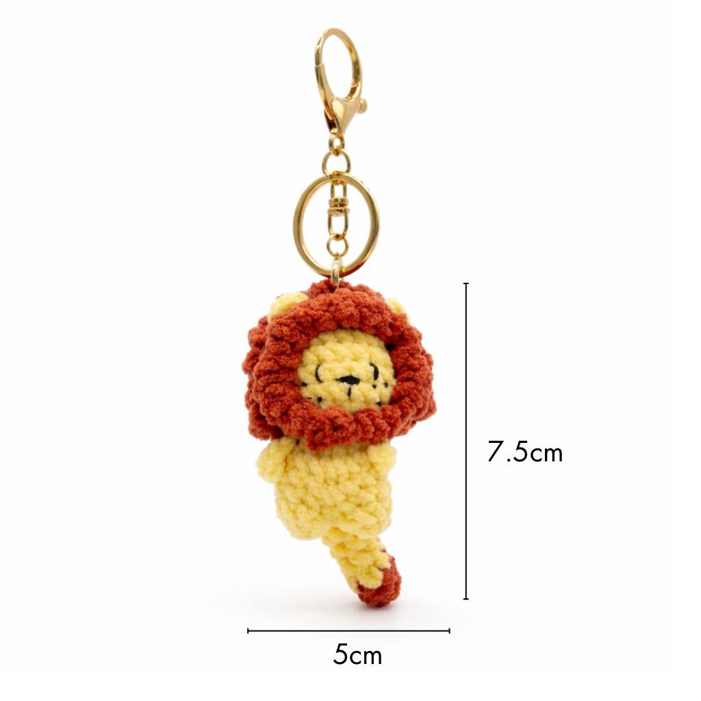 Lion Crochet Keychain Bag Charm