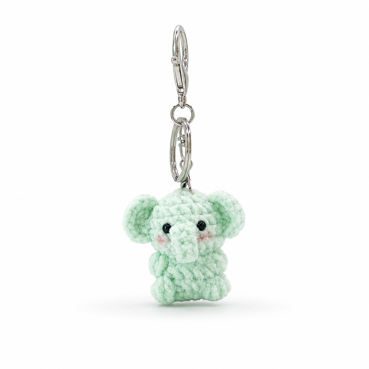 Gummy Elephant Crochet Keychain Bag Charm