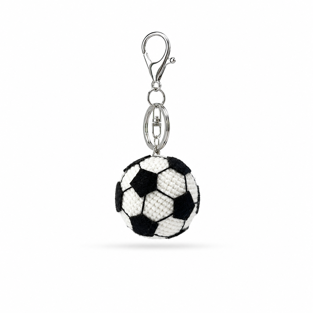 Football Crochet Keychain Bag Charm