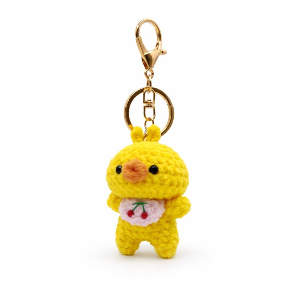 Bib Chick Crochet Keychain Bag Charm