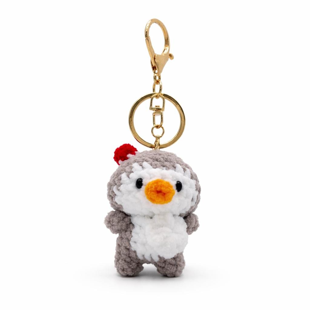Bib Penguin Crochet Keychain Bag Charm