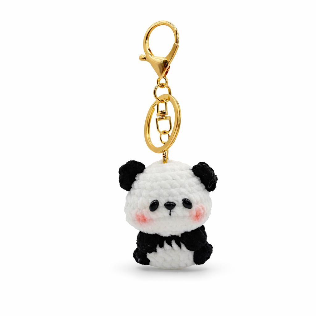Panda Crochet Keychain Bag Charm