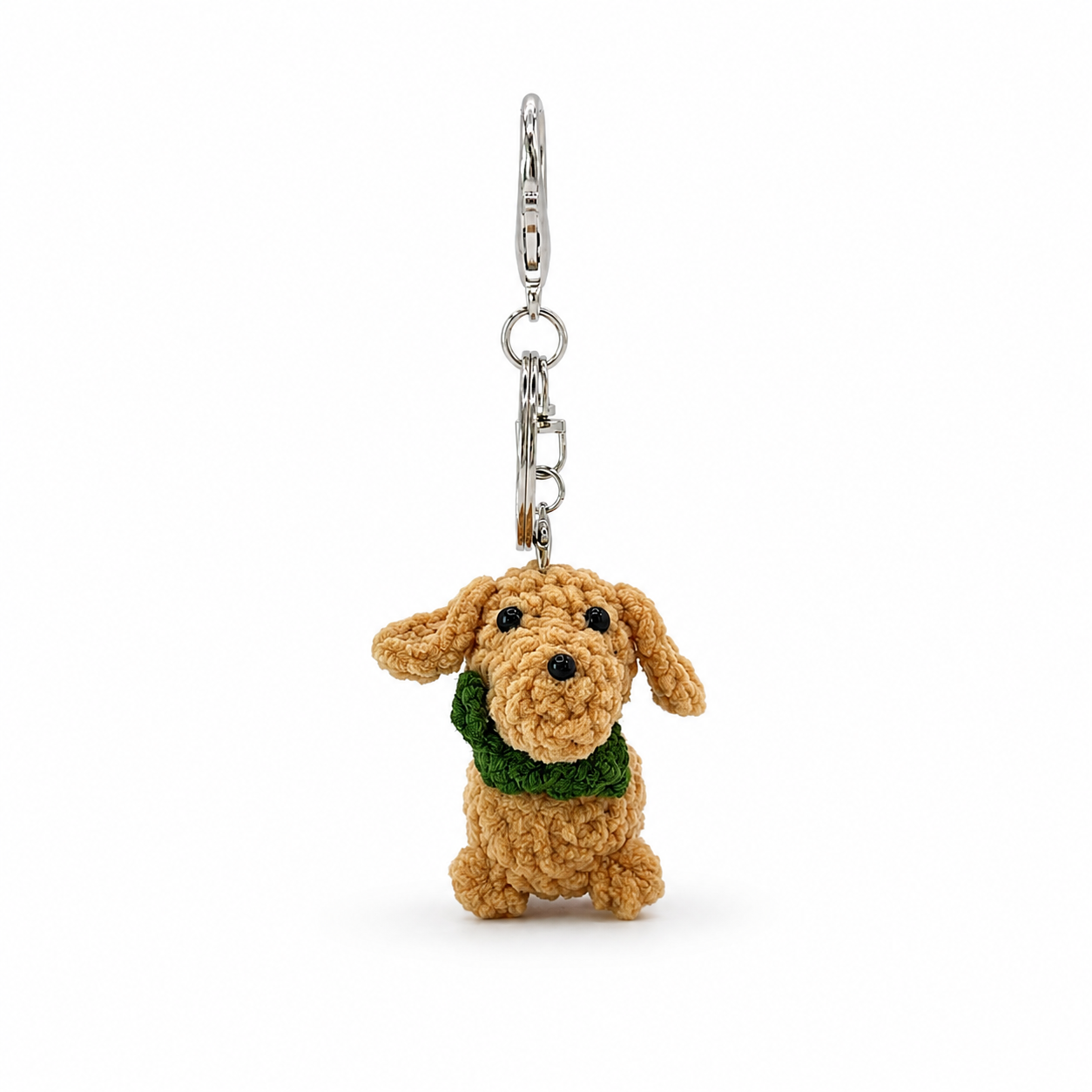 Sausage Dog With Scarf Crochet Keychain Bag Charm
