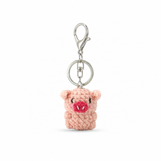 Gummy Piggy Crochet Keychain Bag Charm