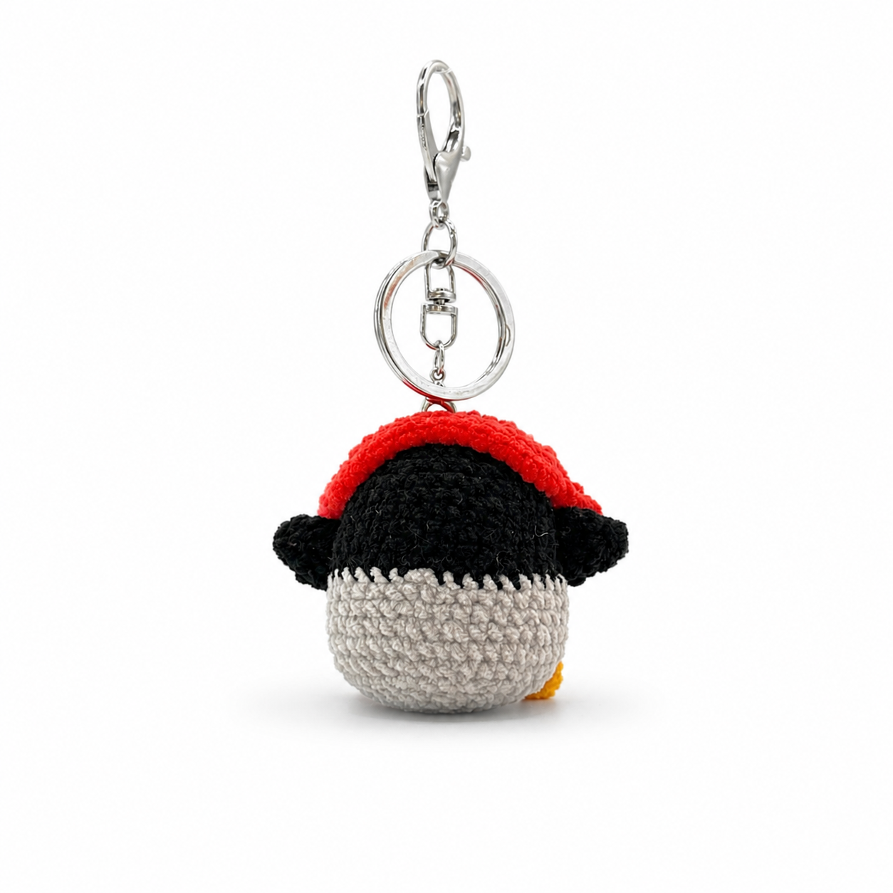 Headphone Penguin Crochet Keychain Bag Charm
