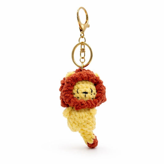 Lion Crochet Keychain Bag Charm