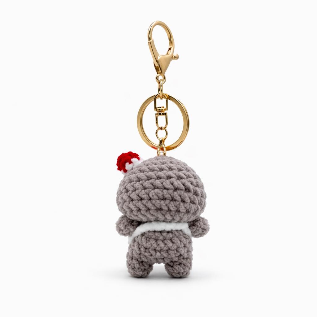 Bib Penguin Crochet Keychain Bag Charm