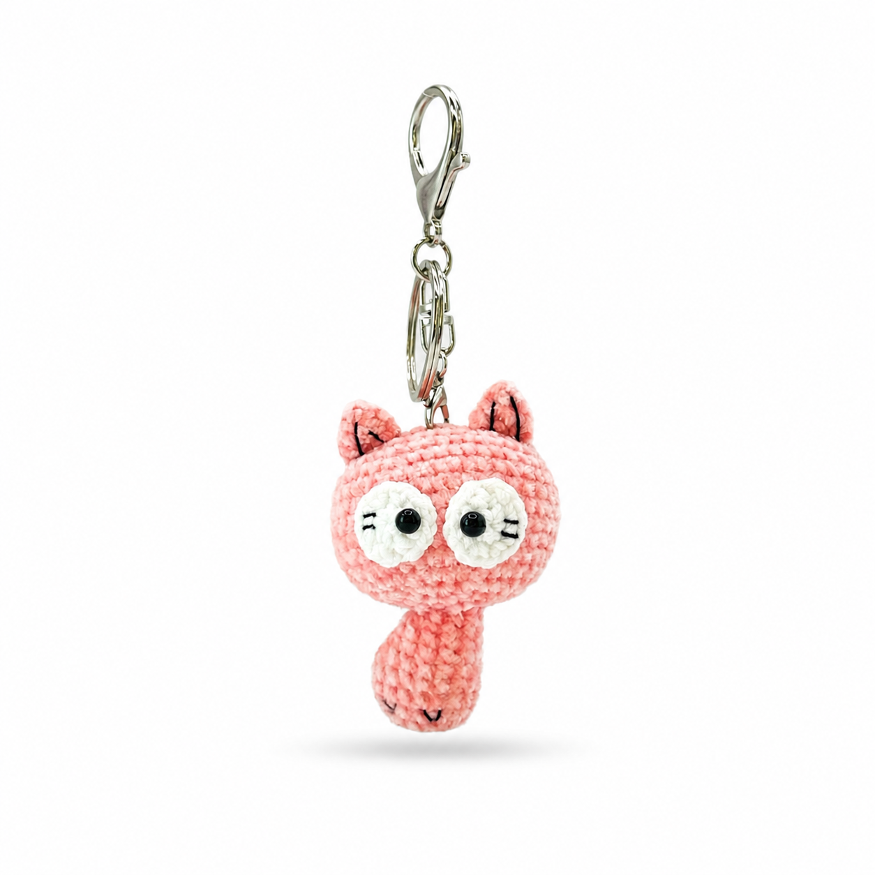 Big Eyess Cat Crochet Keychain Bag Charm
