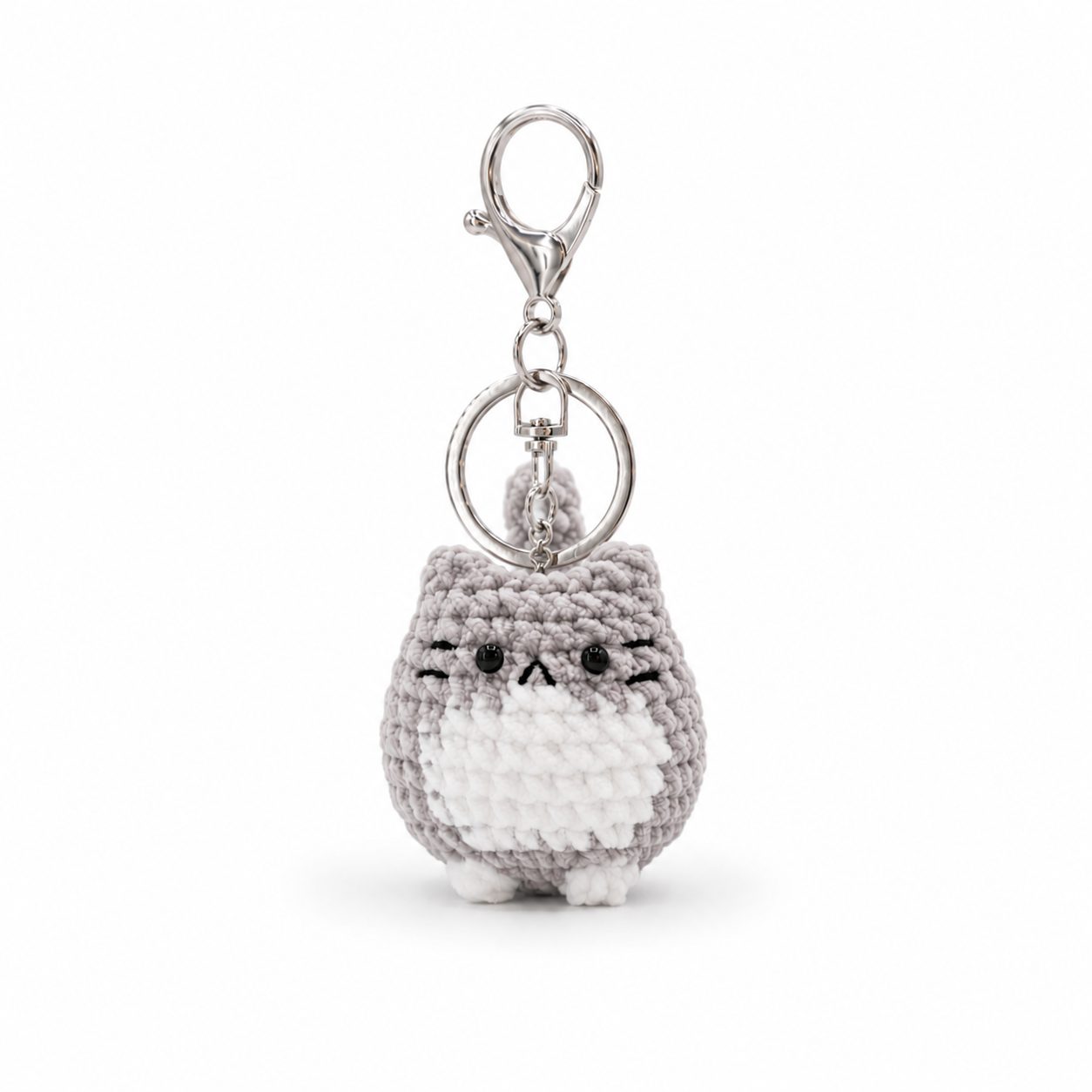 Chubby Cats Crochet Keychain Bag Charm