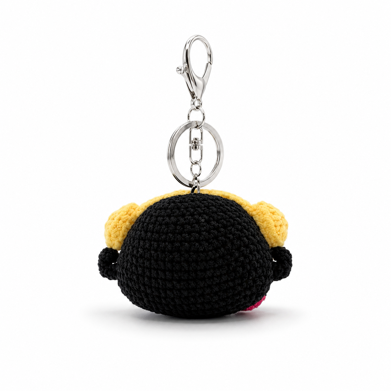 Headphone Penguin Crochet Keychain Bag Charm