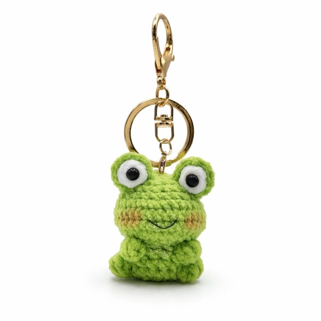 Frog Crochet Keychain Bag Charm