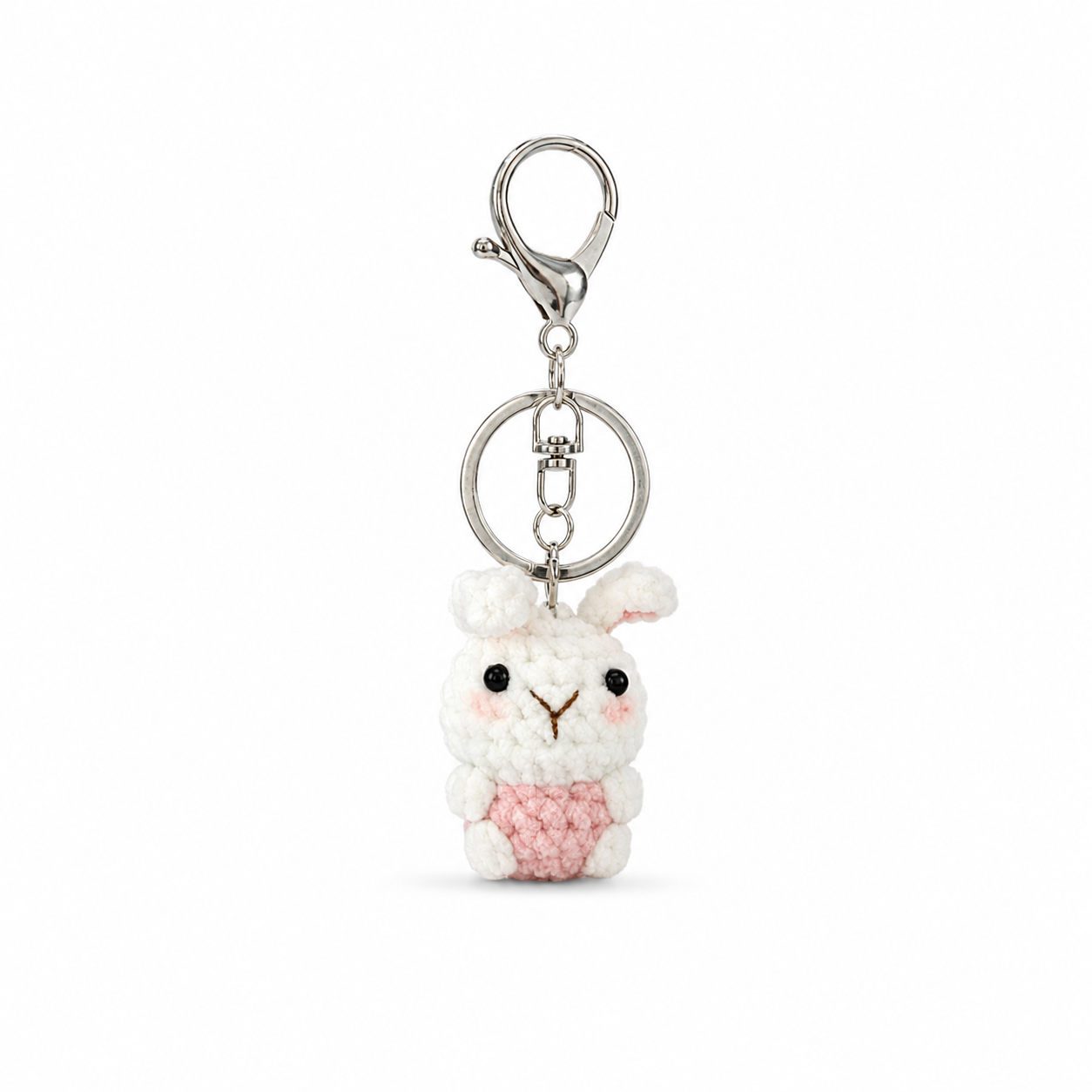 Gummy Bunny Crochet Keychain Bag Charm