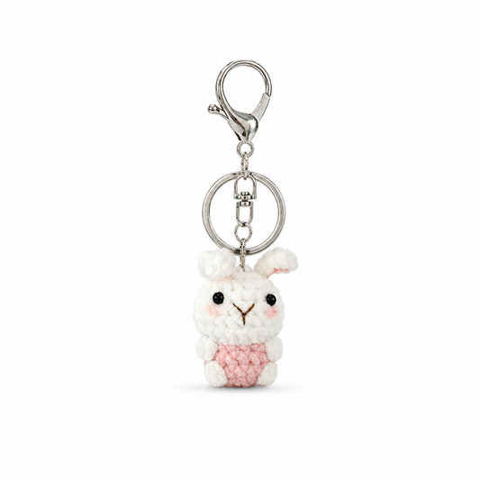 Gummy Bunny Crochet Keychain Bag Charm