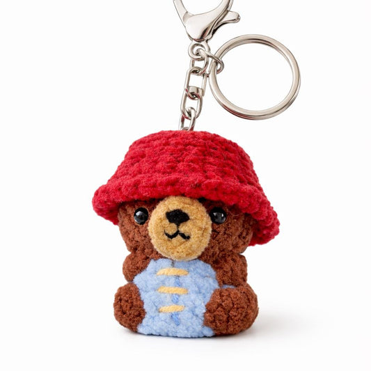 Paddington Bear Crochet Keychain Bag Charm