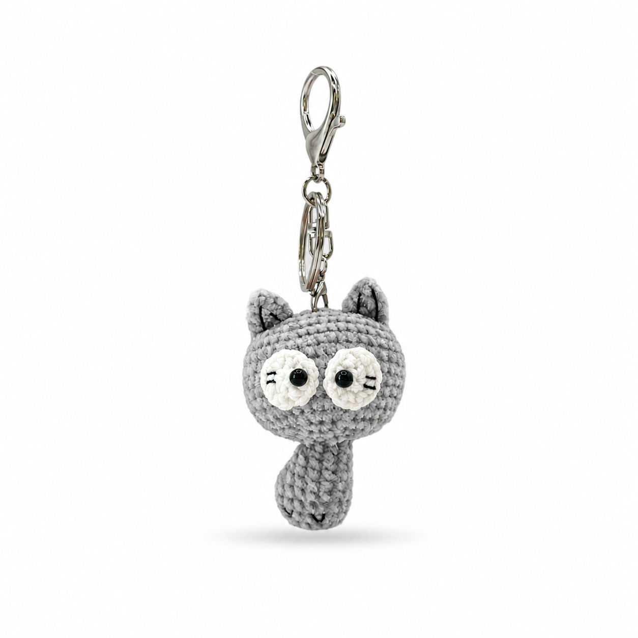 Big Eyess Cat Crochet Keychain Bag Charm