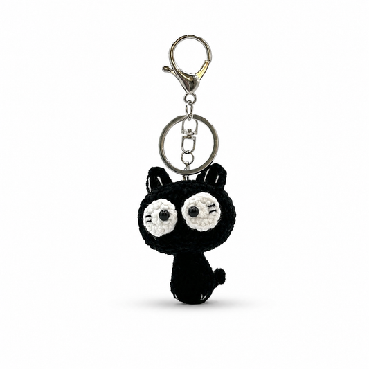 Big Eyess Cat Crochet Keychain Bag Charm