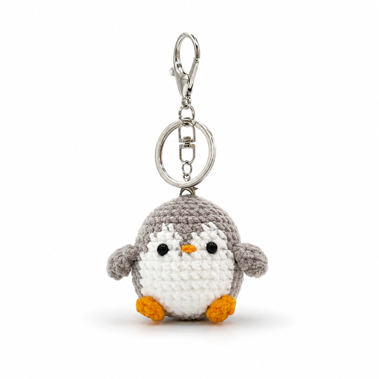 Chubby Penguin Crochet Keychain Bag Charm