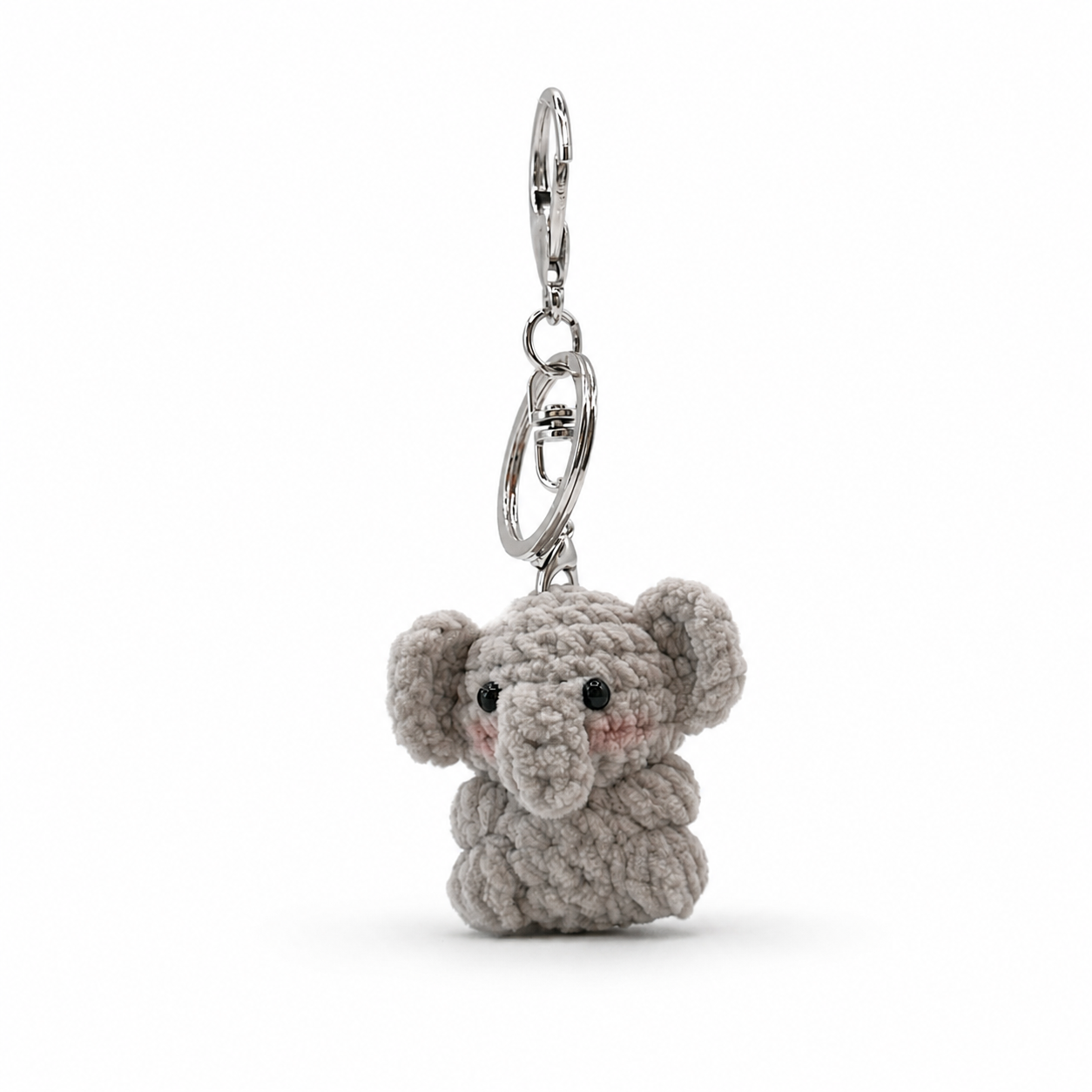 Gummy Elephant Crochet Keychain Bag Charm