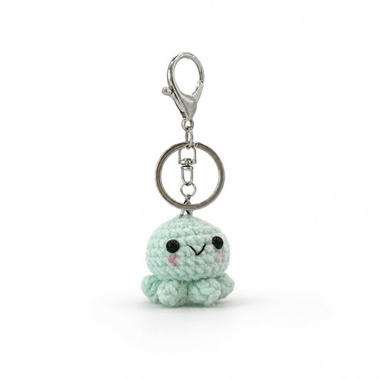 Octopus Crochet Keychain Bag Charm